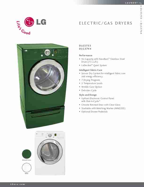 LG Electronics Clothes Dryer DLE3733-page_pdf